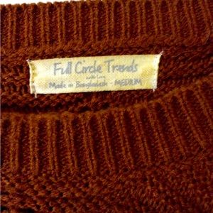 Full circle trends, woman size m, color multicolor sweater.